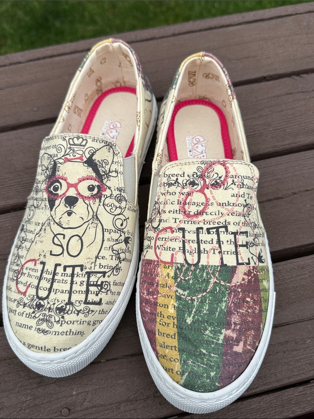 Canvas Slip-On Sneakers in Multi-Print for Women